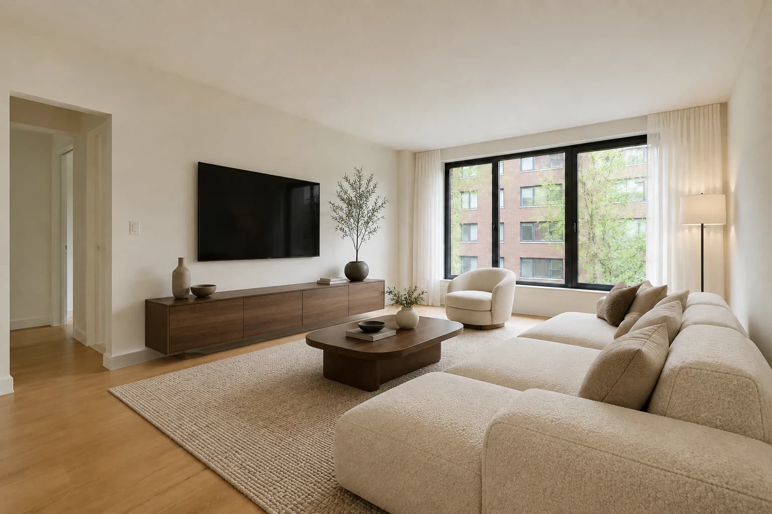 A refined living room concept created in Roomlyo